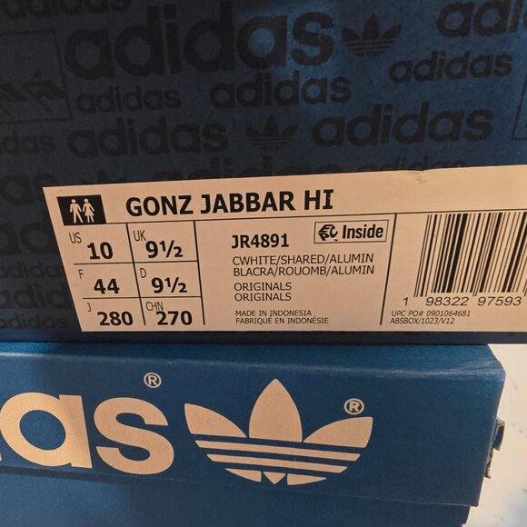 adidas Originals JABBAR HI x Mark Gonzales JR4891 2025 Basketball Skate SZ 10 - Picture 12 of 12